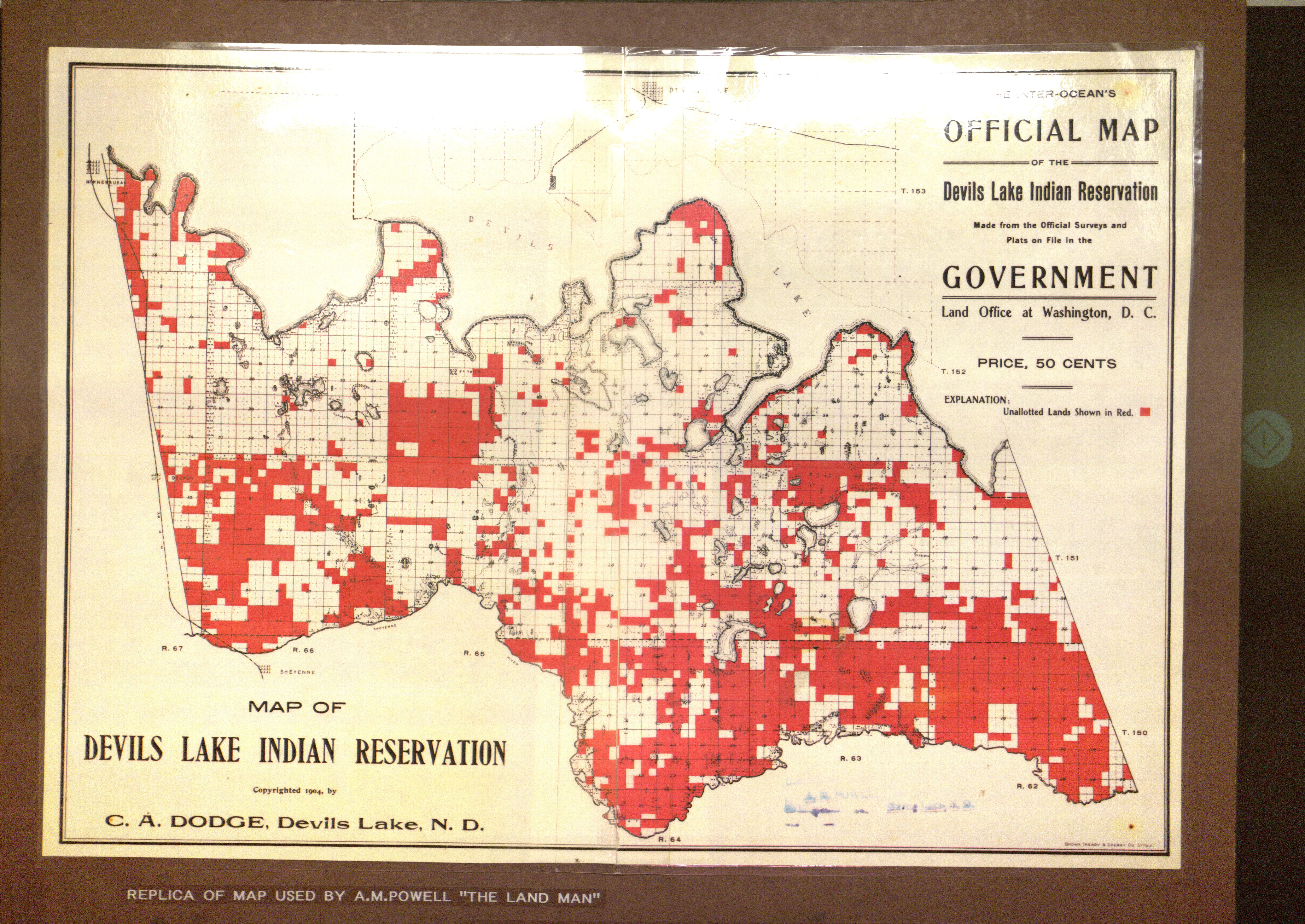 Map 1: Unallotted Land, Devils Lake Sioux Indian Reservation, 1904